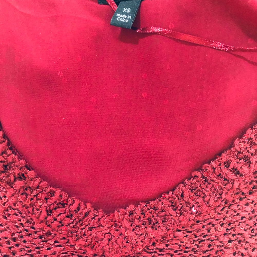 Apt 9 sparkly red sweater - Picture 3 of 3